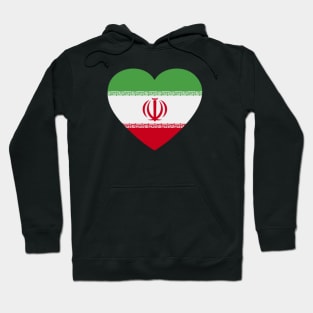 I Love Iran // Heart-Shaped Iranian Flag Hoodie